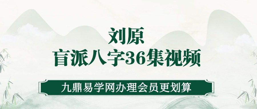 刘原盲派八字36集视频