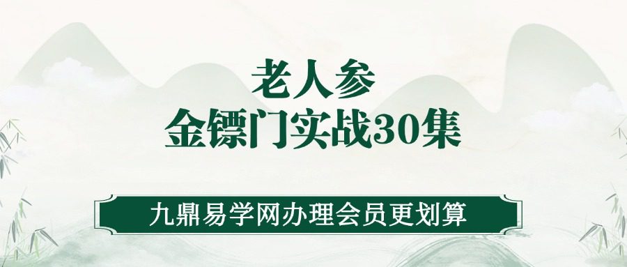 老人参金镖门实战30集（九鼎易学）