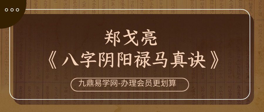 郑戈亮《八字阴阳禄马真诀》90集