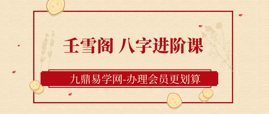 壬雪阁 八字进阶课 生命哲学和伦理学研讨班（2024年华山论剑）