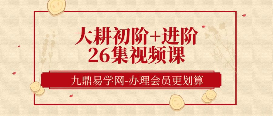 大耕初阶+进阶 26集视频课