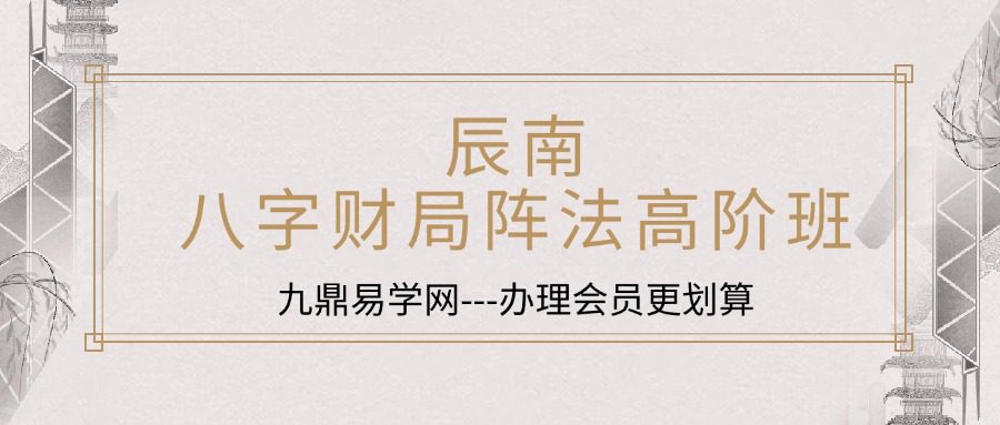 辰南《八字财局阵法高阶班》46集