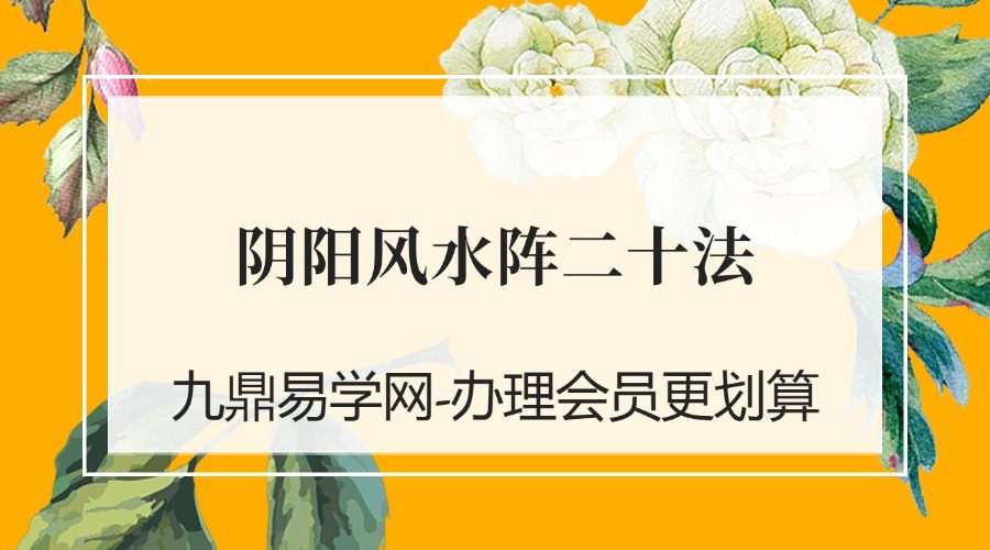 《阴阳风水阵二十法》 法惠 主讲