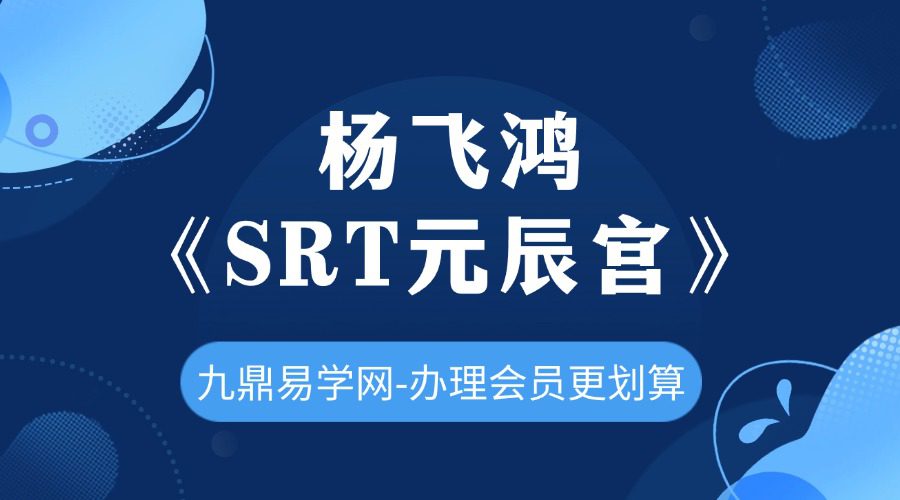 杨飞鸿《SRT元辰宫》执业导师课程视频带课件