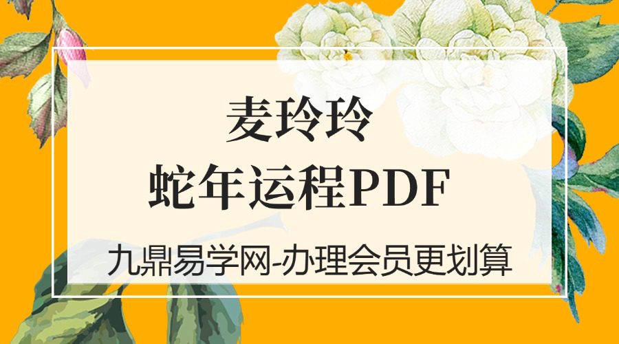 2025年麦玲玲蛇年运程PDF454页