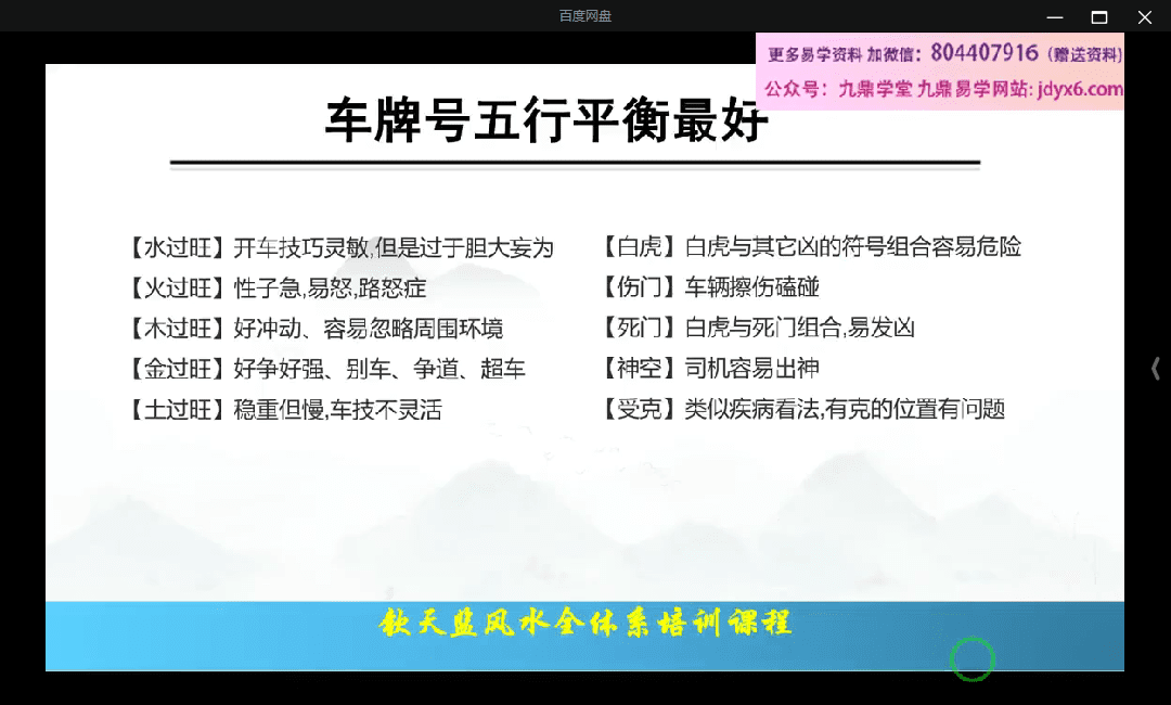 中华钦天博士讲解奇门数字能量课程 网盘
