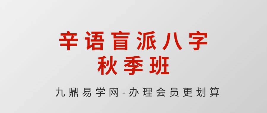 辛语盲派八字秋季班 独家