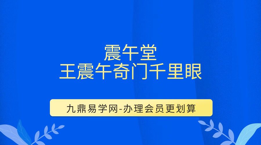 震午堂王震午奇门千里眼
