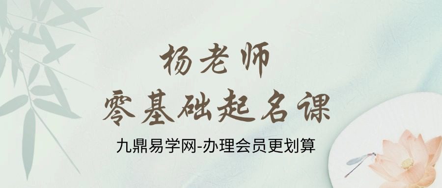 杨老师零基础起名课