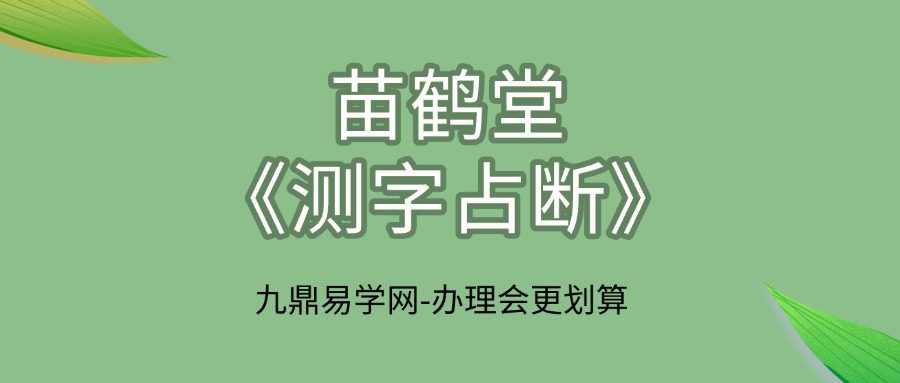 苗鹤堂《测字占断》59集视频