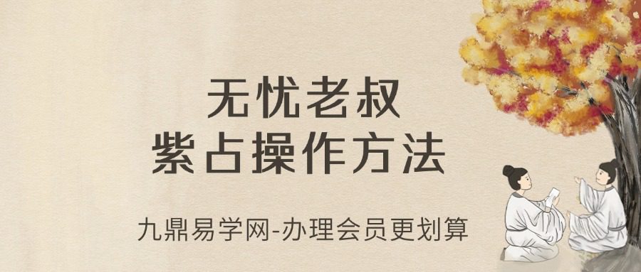 无忧老叔紫占操作方法