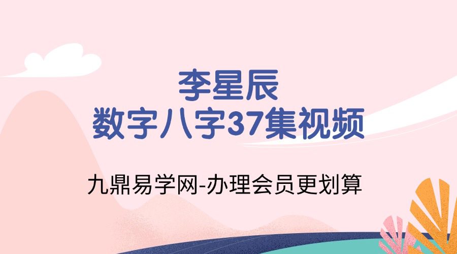 李星辰 数字八字37集视频课