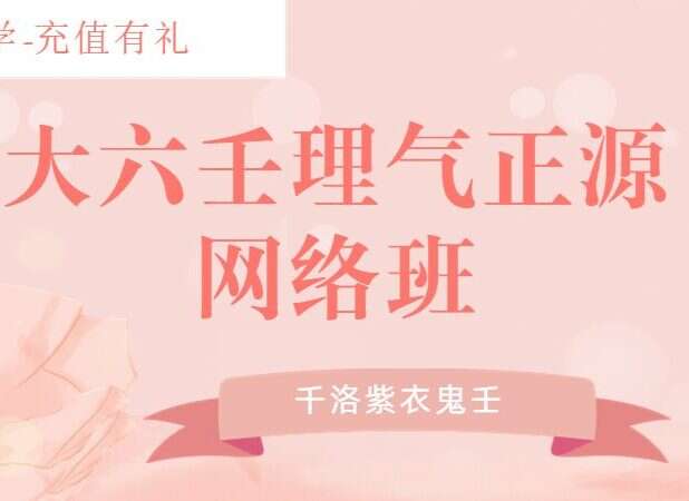 千洛紫衣鬼壬大六壬理气正源网络班 视频30集 （九鼎易学）