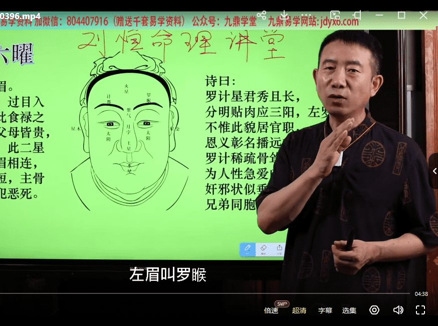 刘恒《麻衣神相》之五星六曜 14集高清视频（九鼎易学）