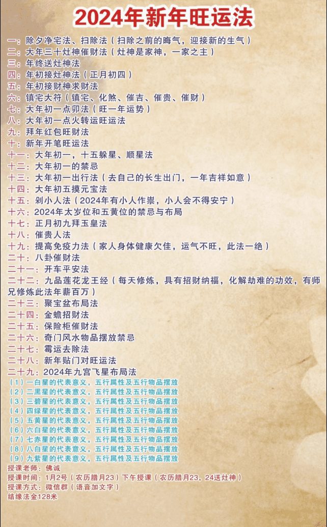 佛诚2024新春旺运法微课128元