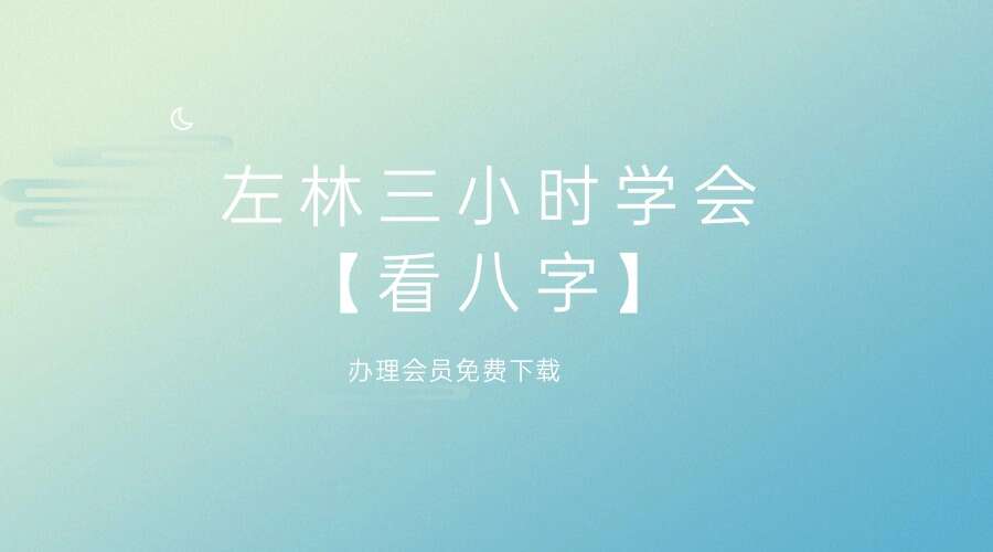 左林三小时学会【看八字】22集（全集）