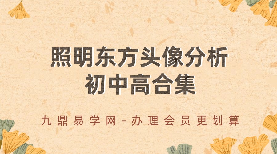 照明东方头像分析初中高合集
