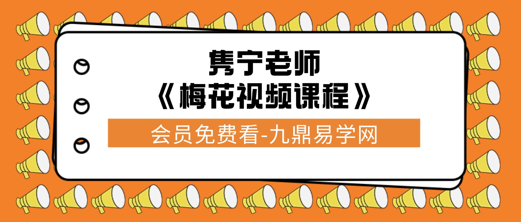 隽宁老师《梅花视频课程》89集视频