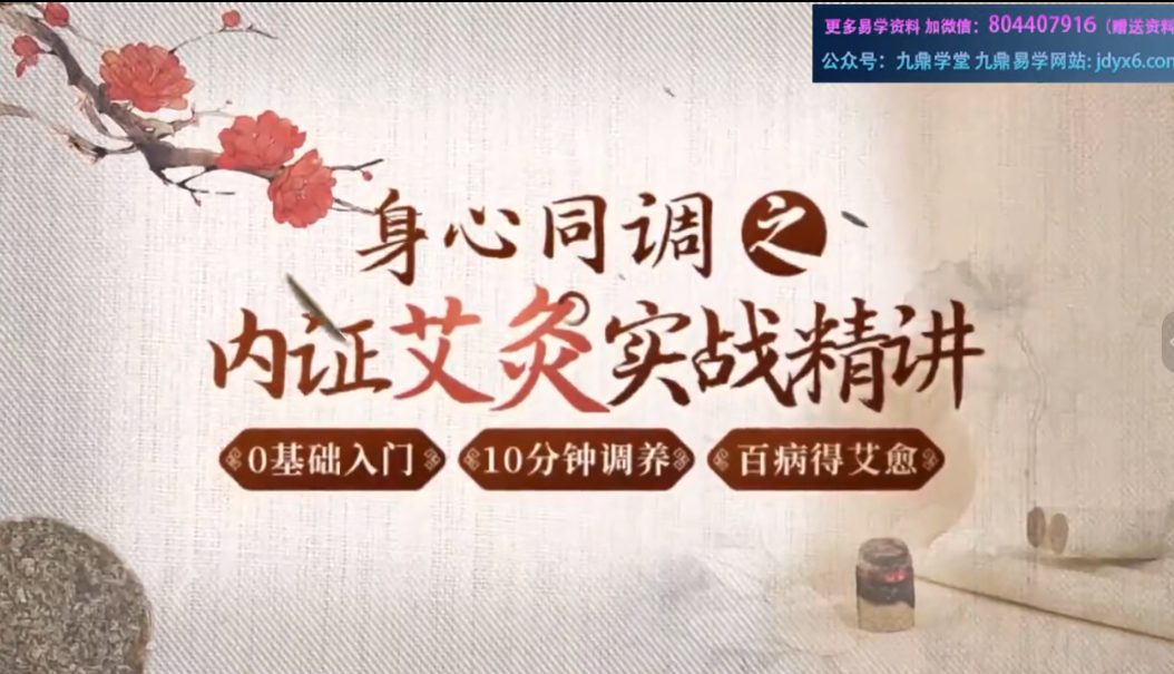 徐泊涛_身心同调之 内证艾灸实战精讲 视频20集