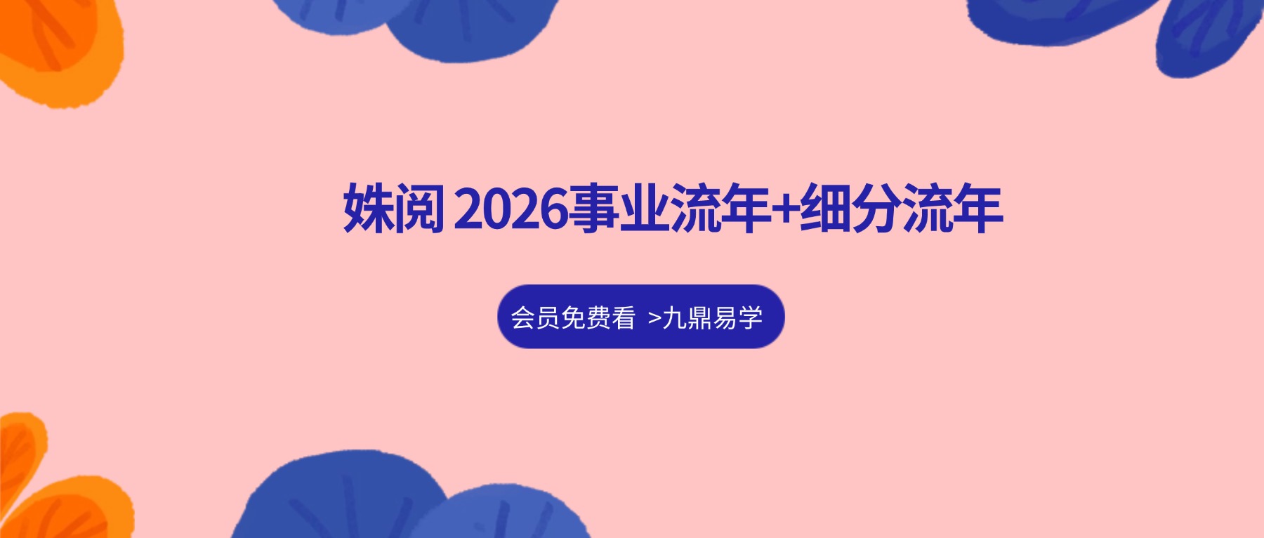姝阅 2026事业流年+细分流年 视频13集